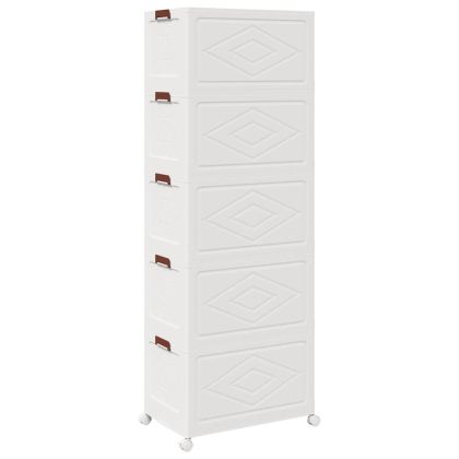 Кутия за съхранение с колела на 5 нива 75 L 64x40x179 cm