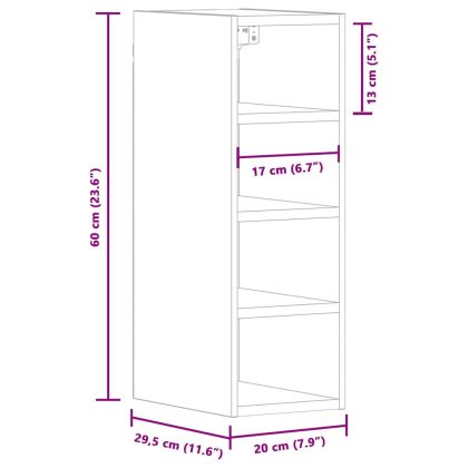 Шкаф окачване Riga Дъб Сонома 20x29,5x60 cm Инженерна дървесина