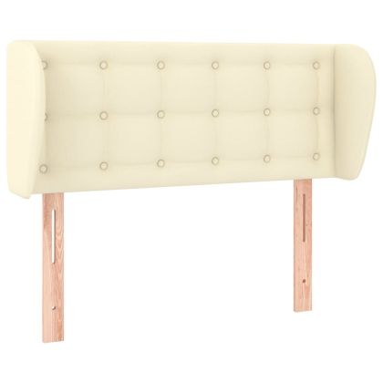 Горна табла с уши, кремава, 93x23x78/88 см, изкуствена кожа