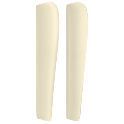 Горна табла с уши, кремава, 147x23x118/128 см, изкуствена кожа