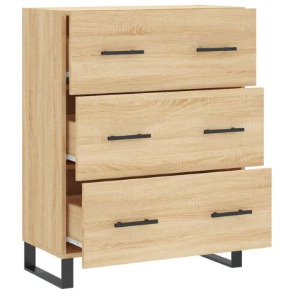 Сайдборд, дъб сонома, 69,5x34x90 см, инженерно дърво