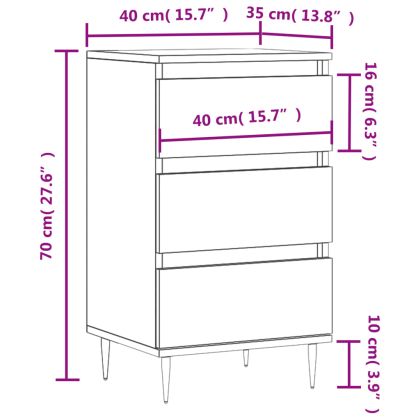 Бюфет дъб сонома 40x35x70 см инженерно дърво
