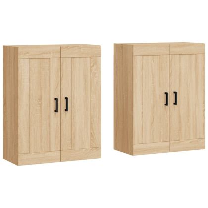 Стенни шкафове, 2 бр, дъб сонома, инженерно дърво