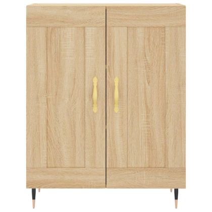 Висок шкаф, дъб сонома, 69,5x34x180 см, инженерно дърво