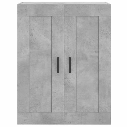 Висок шкаф, бетонно сив, 69,5x34x180 см, инженерно дърво