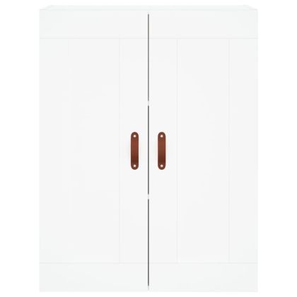 Висок шкаф, бял, 69,5x34x180 см, инженерно дърво