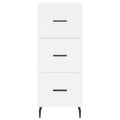 Висок шкаф, бял, 34,5x34x180 см, инженерно дърво