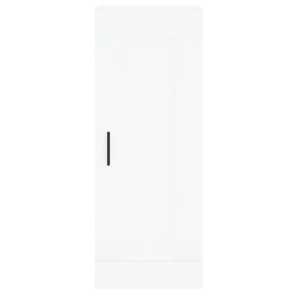 Висок шкаф, бял, 34,5x34x180 см, инженерно дърво