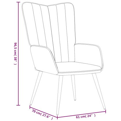 Релаксиращ стол, розов, кадифе