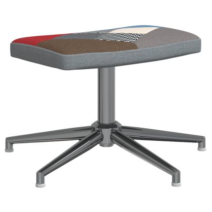 Релаксиращ стол с табуретка, пачуърк, плат