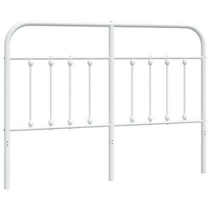 Метална табла за глава, бяла, 150 см