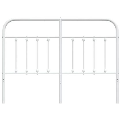 Метална табла за глава, бяла, 150 см