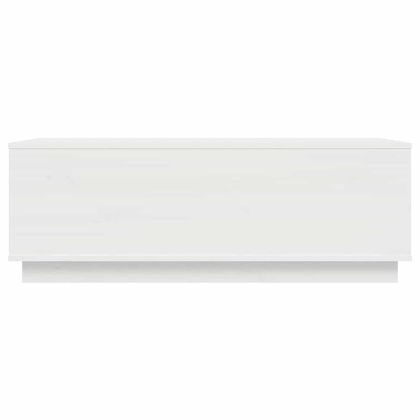 Кафе маса, бяла, 100x50x35 см, бор масив