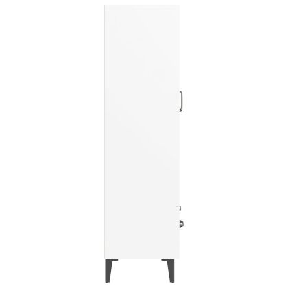 Висок шкаф, бял, 70x31x115 см, инженерно дърво
