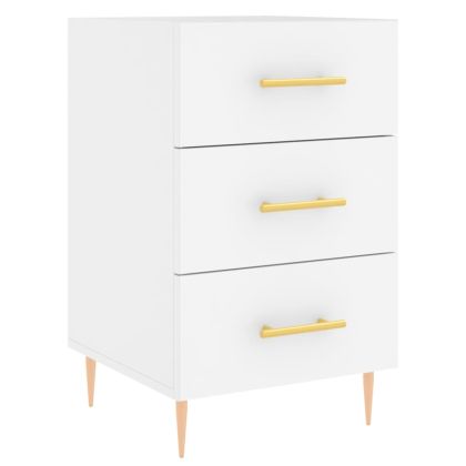 Нощно шкафче, черно, 40x40x66 см, инженерно дърво