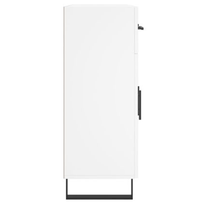 Сайдборд, бял, 69,5x34x90 см, инженерно дърво