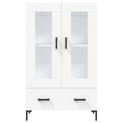 Висок шкаф, бял, 69,5x31x115 см, инженерно дърво