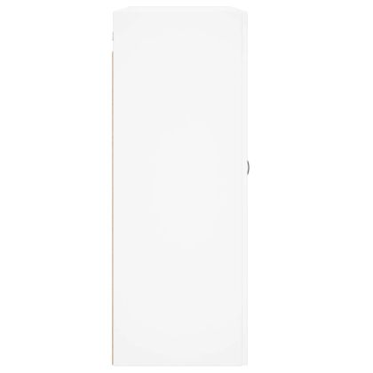 Стенен шкаф бял 69,5x34x90 см инженерно дърво