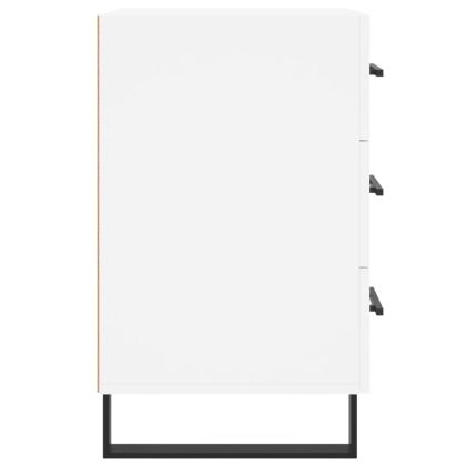 Нощно шкафче, черно, 40x40x66 см, инженерно дърво