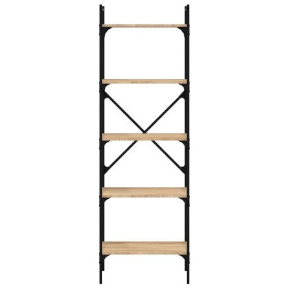 Библиотека 5 рафта сонома дъб 56x31,5x174 см инженерно дърво