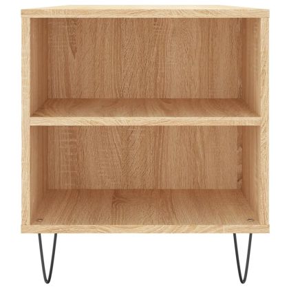 Кафе маса, дъб сонома, 102x44,5x50 см, инженерно дърво