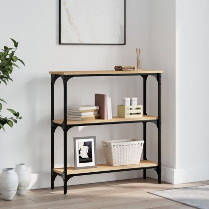 Конзолна маса, дъб сонома, 75x22,5x75 см, инженерно дърво