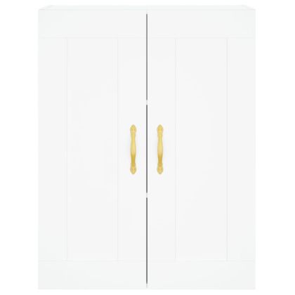 Висок шкаф, бял, 69,5x34x180 см, инженерно дърво