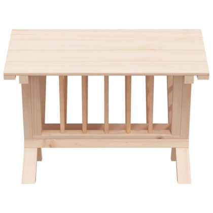 Хранилка за сено за зайци 44x33x33 см масивна ела