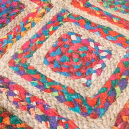 Перящ се килим многоцветен Ø 120 см противоплъзгащ