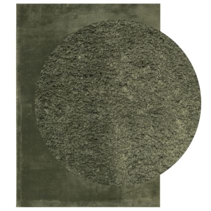 Килим HUARTE с къс косъм, мек и миещ се, горско зелен 240x340см
