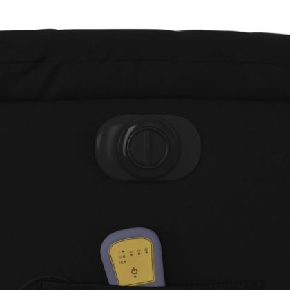 Електрически масажен реклайнер стол, черен, изкуствена кожа