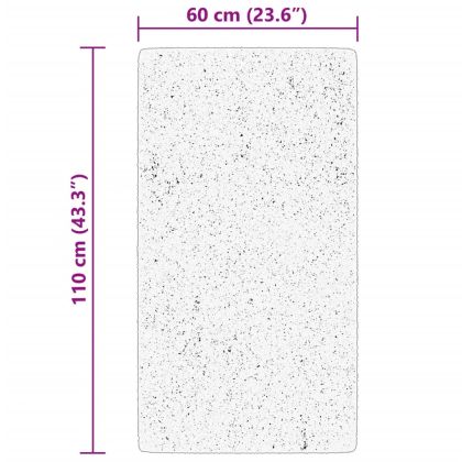 Килим HUARTE с къс косъм, мек и миещ се, бежов, 60x110 см