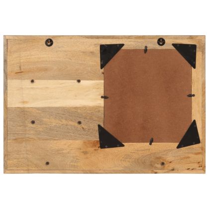 Огледало с рафтове 80x8x55 см стъкло и масивно дърво манго