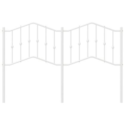 Метална табла за глава, бяла, 150 см