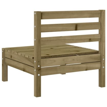 Градински кресла без подлакътници, 2 бр, импрегниран бор дърво