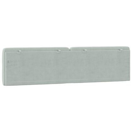 Мека табла за легло, светлосива, 200 см, кадифе
