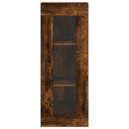 Висок шкаф, опушен дъб, 34,5x34x180 см, инженерно дърво