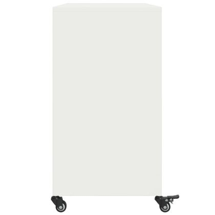 Бюфет, бял, 100,5x39x72 см, стомана