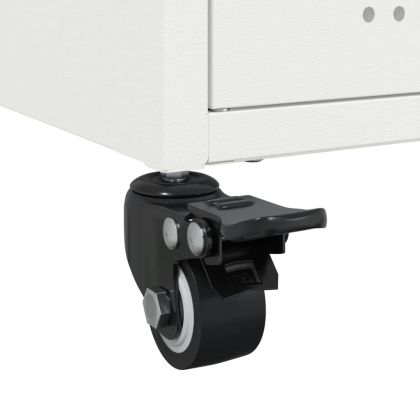 Бюфет, бял, 100,5x39x72 см, стомана