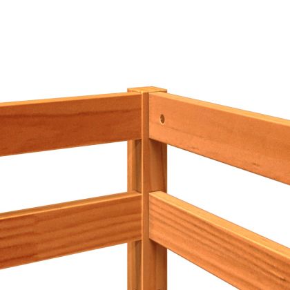 Детско високо легло с тунел, синьо, 80x200 см, бор масив