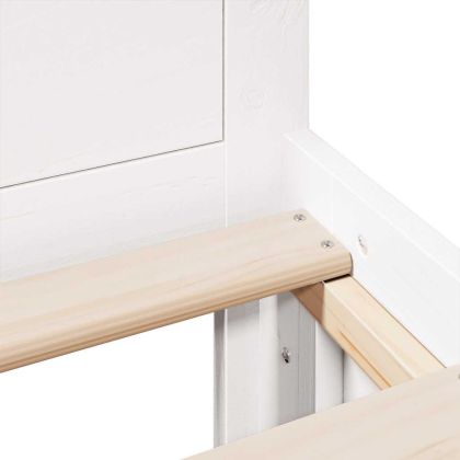 Рамка за легло без матрак с табла 120x190 см борово дърво масив