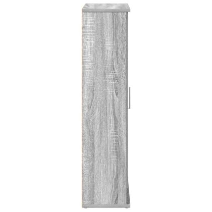 Шкаф за баня с държач за ролки, сив сонома, 39x22x90 см