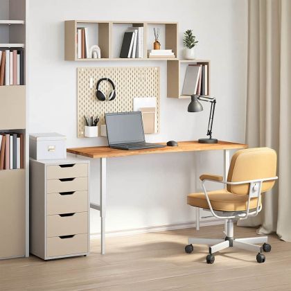 Плот за бюро, светлокафяв, 140x60x2,5см, дъб масив, правоъгълна