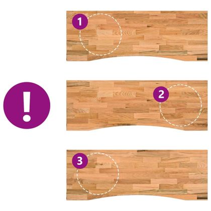 Плот за бюро, светлокафяв, 140x60x2,5см, дъб масив, правоъгълна