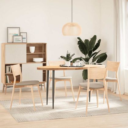 Плот за маса, 140x60x4 см, дъбово дърво масив, овална