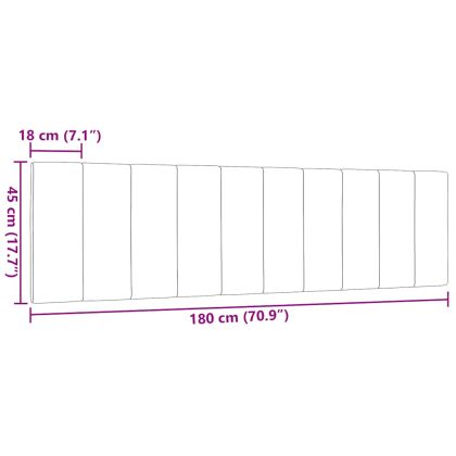 Мека табла за легло Hanko, синя, 180 см, плат