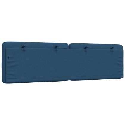 Мека табла за легло, синя, 180 см, плат