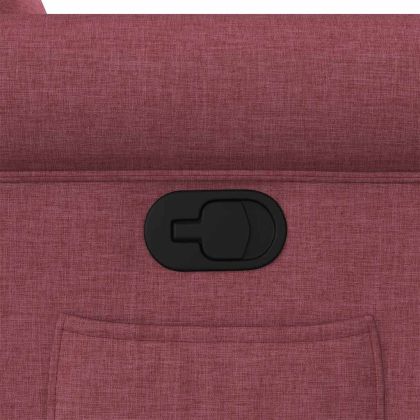 Изправящ реклайнер стол, виненочервен, текстил