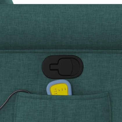 Масажен наклоняем стол, тъмнозелен, текстил