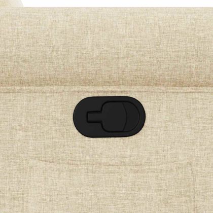 Изправящ реклайнер стол, кремав, текстил